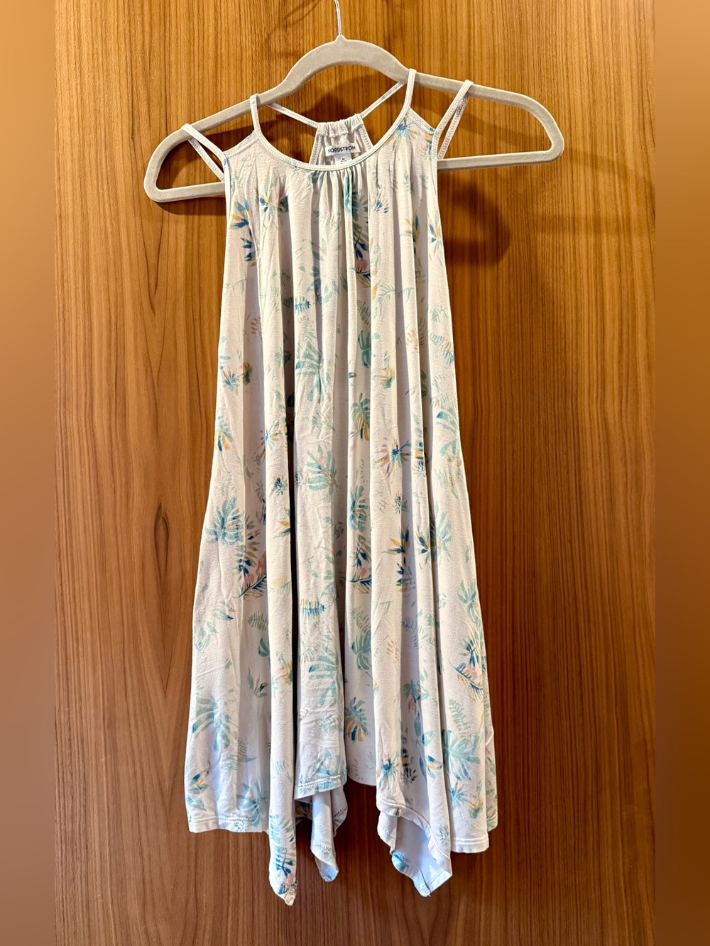 Nordstrom Girls Floral Tropical Tank Top * Size M 8/10 * Hanky Hem